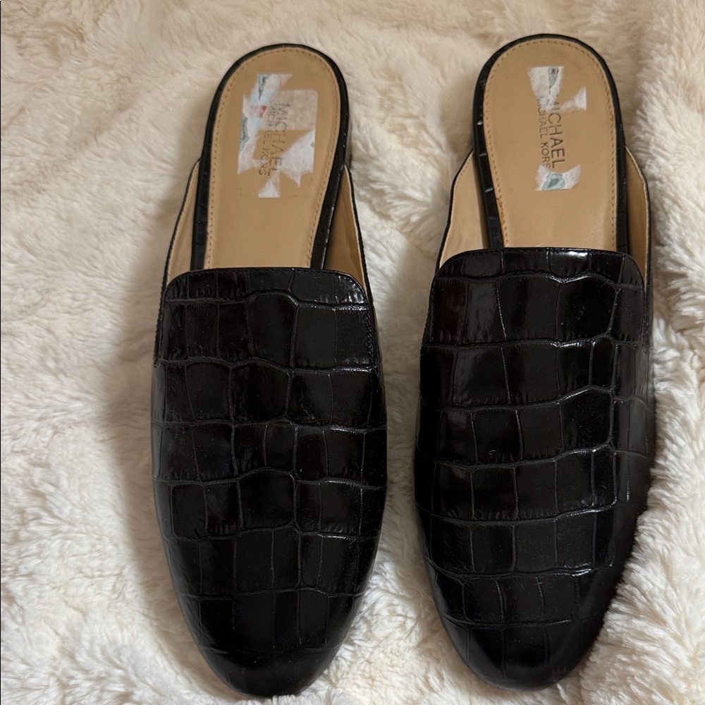 Michael Kors Black Embossed Men's Slip-Ons